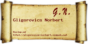 Gligorovics Norbert névjegykártya