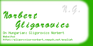 norbert gligorovics business card